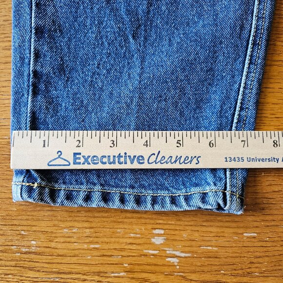 Women's Memphis Size 11/12 Blue Denim Jeans Straight 100% Cotton Medium Wash - Picture 8 of 10